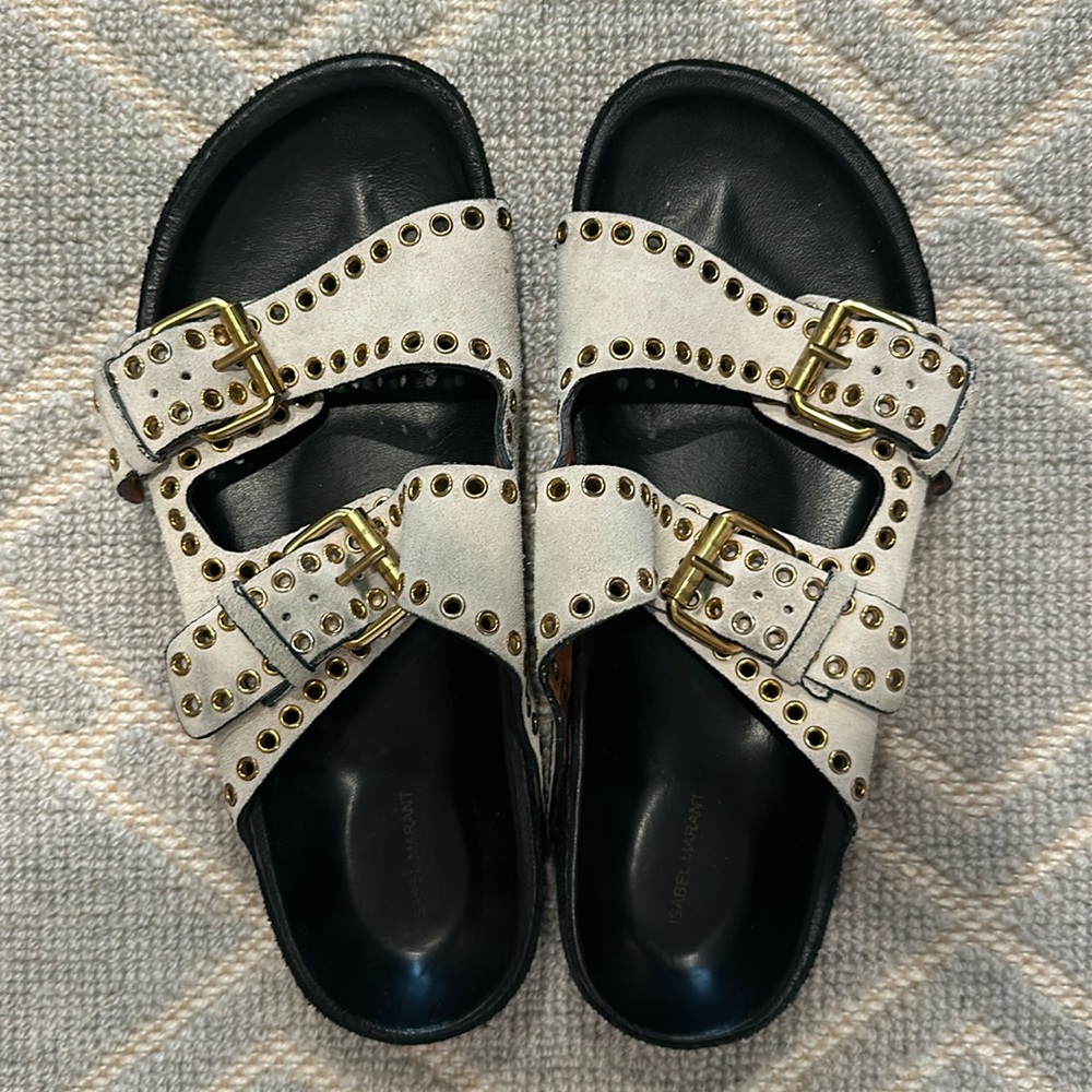 Isabel Marant Lennyo eyelet-embellished sandals